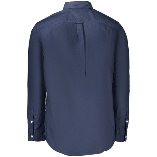 Tommy Hilfiger Herrenhemd aus blauer Baumwolle