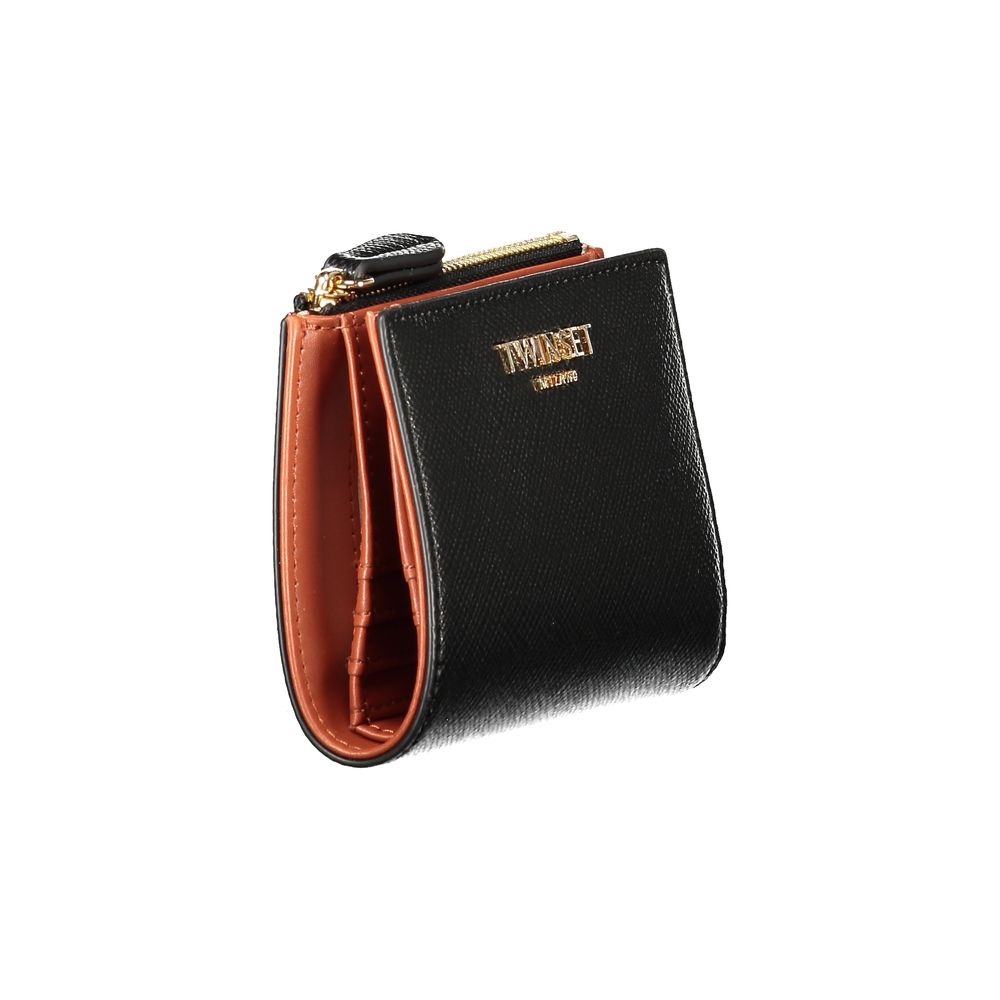 Twinset Schwarzes Portemonnaie aus Polyethylen
