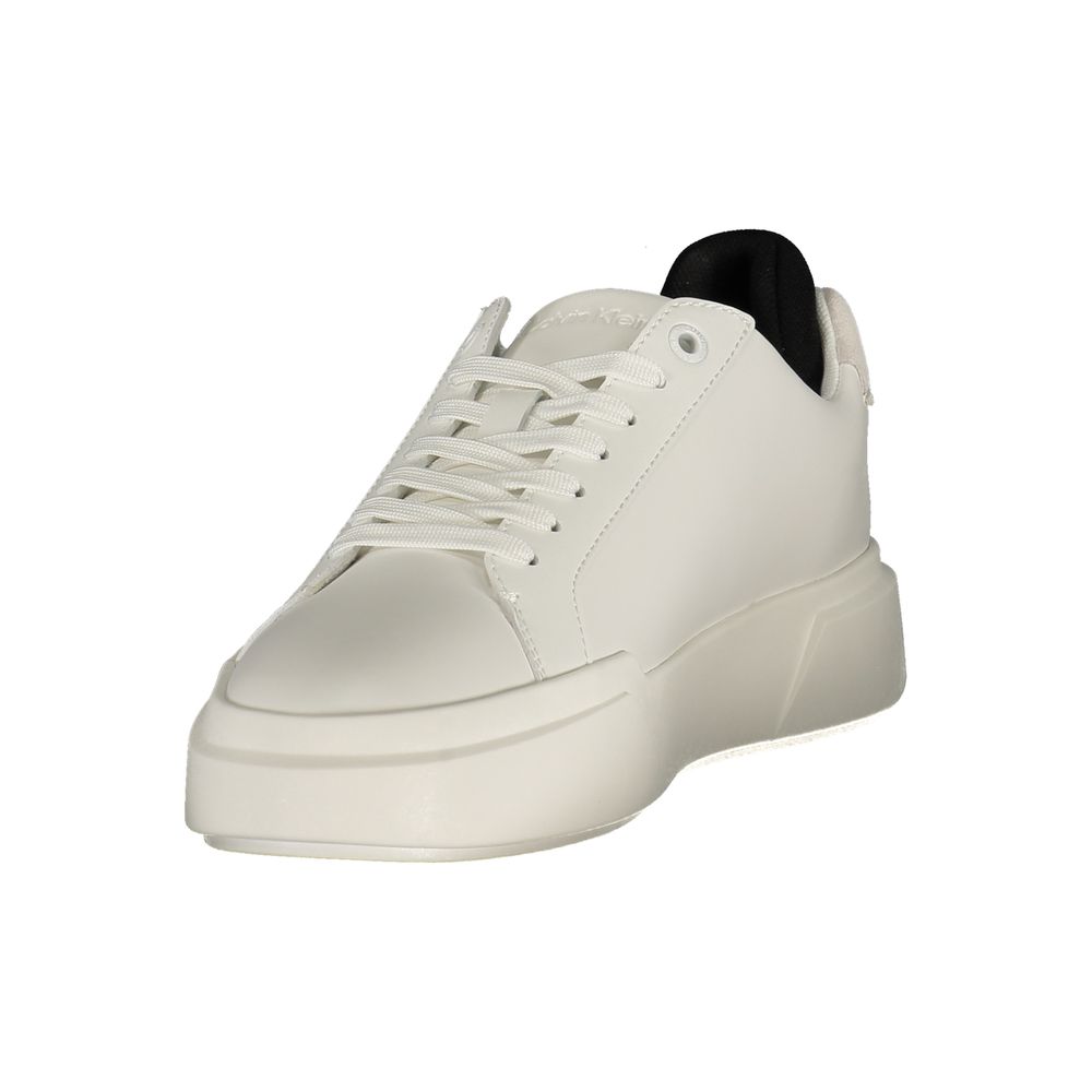 Calvin Klein Weiße Sneaker aus Polyester im Athletic-Stil