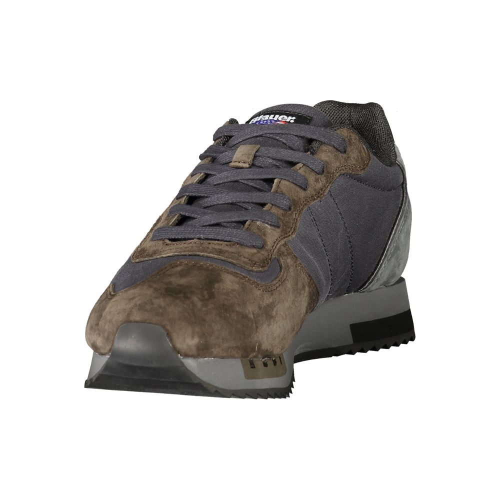 Blauer Graue Sportschuhe aus Polyester