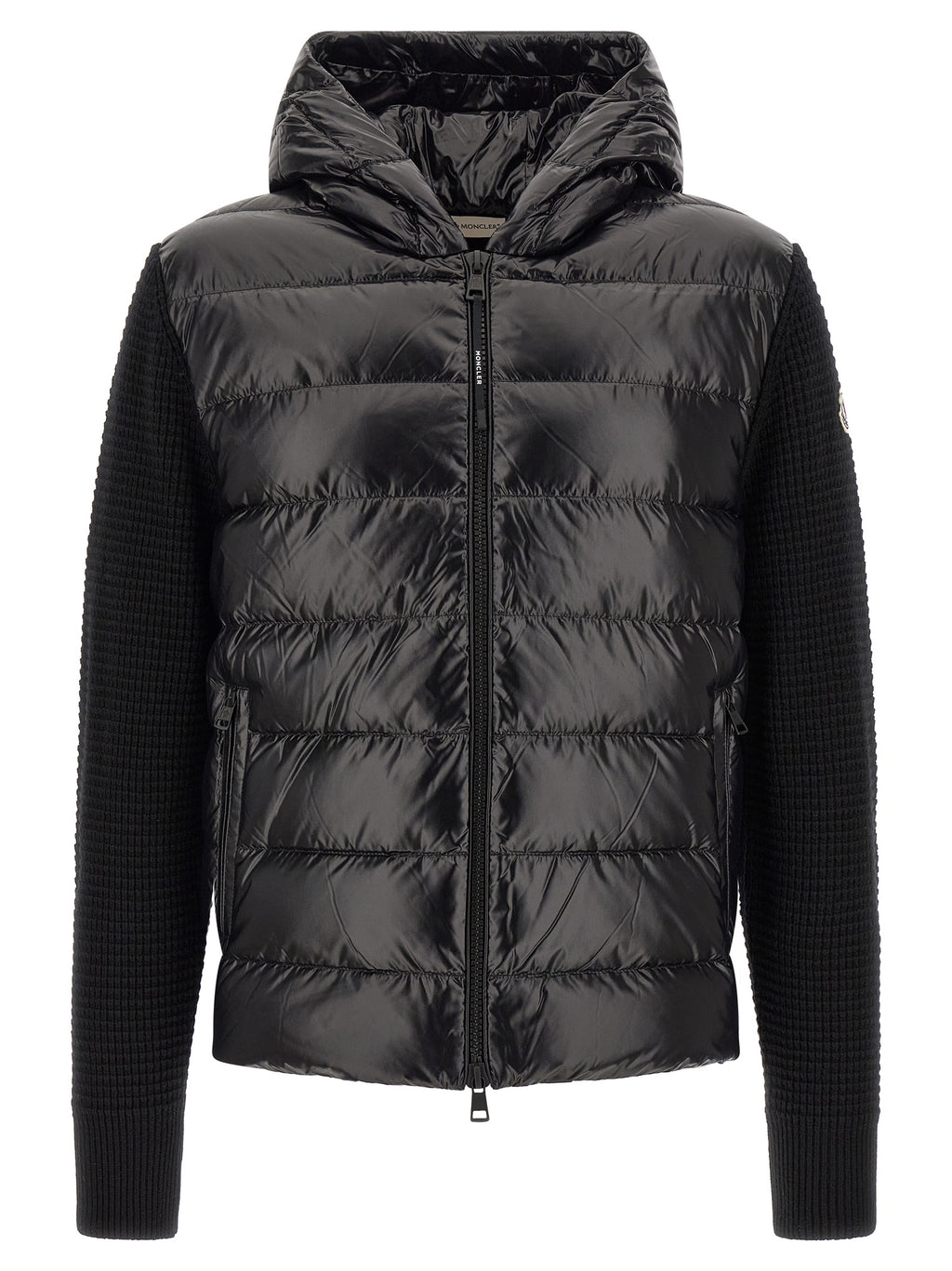 Moncler Schwarzer Cardigan aus Polyamid