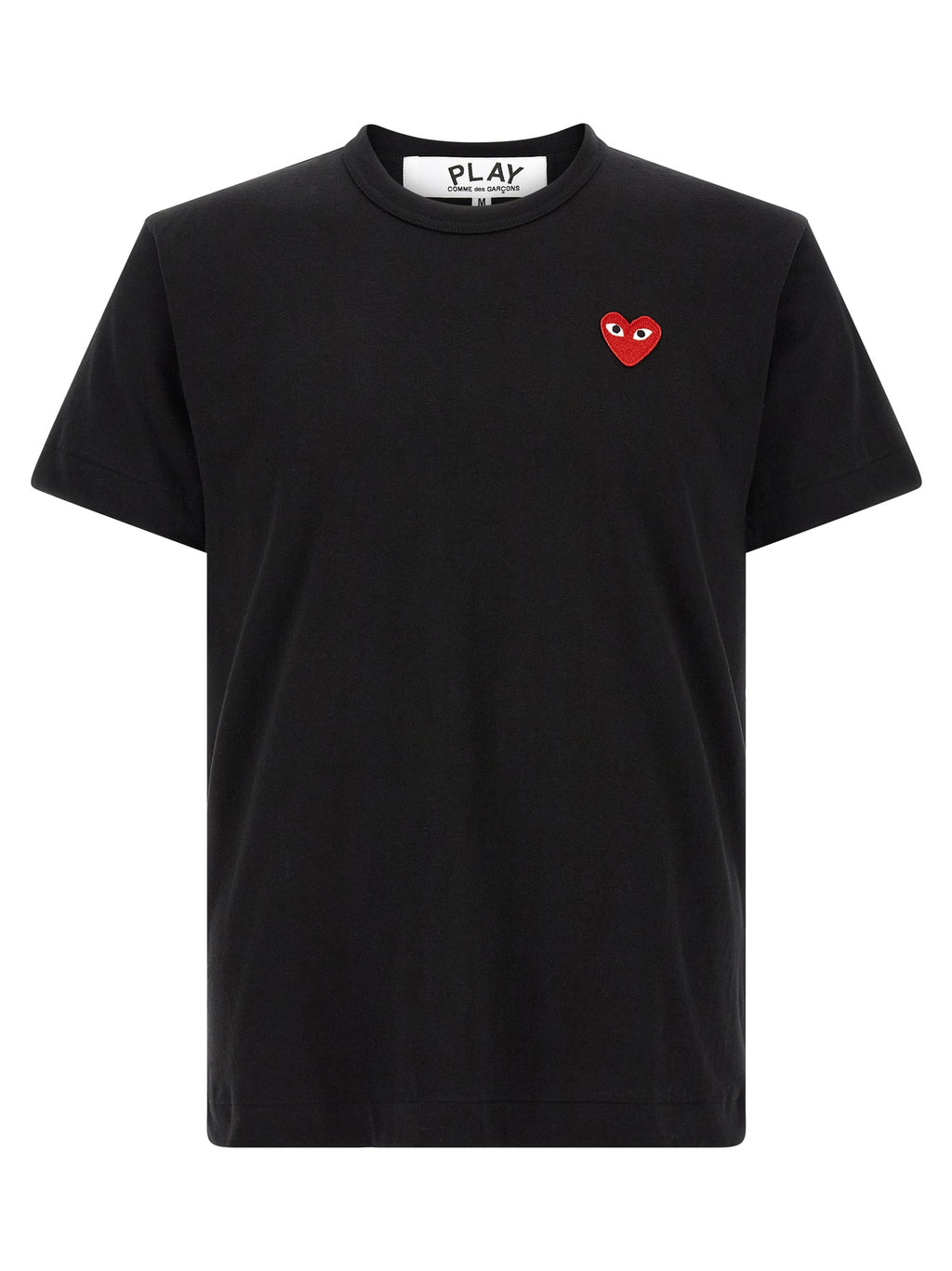 Comme Des Garçons Play Schwarzes Baumwoll-T-Shirt