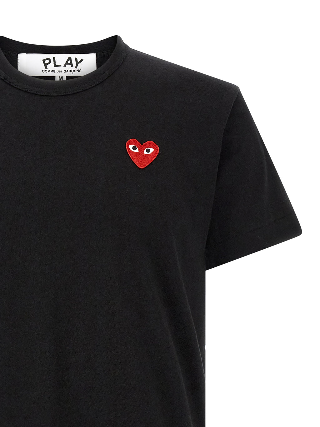 Comme Des Garçons Play Schwarzes Baumwoll-T-Shirt