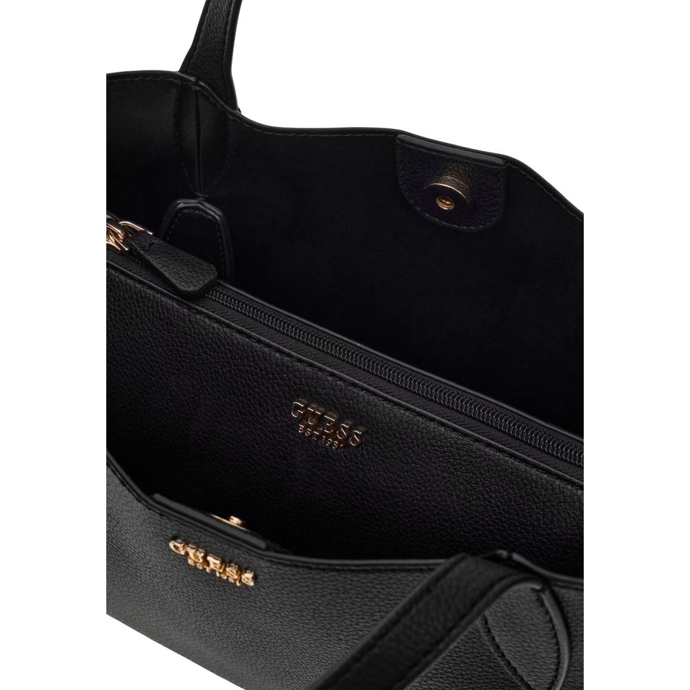 Guess Schwarze Handtasche aus Polyethylen