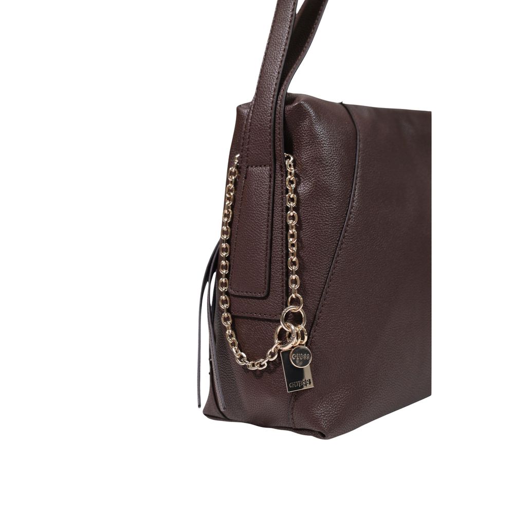 Guess Braune Handtasche aus Polyethylen