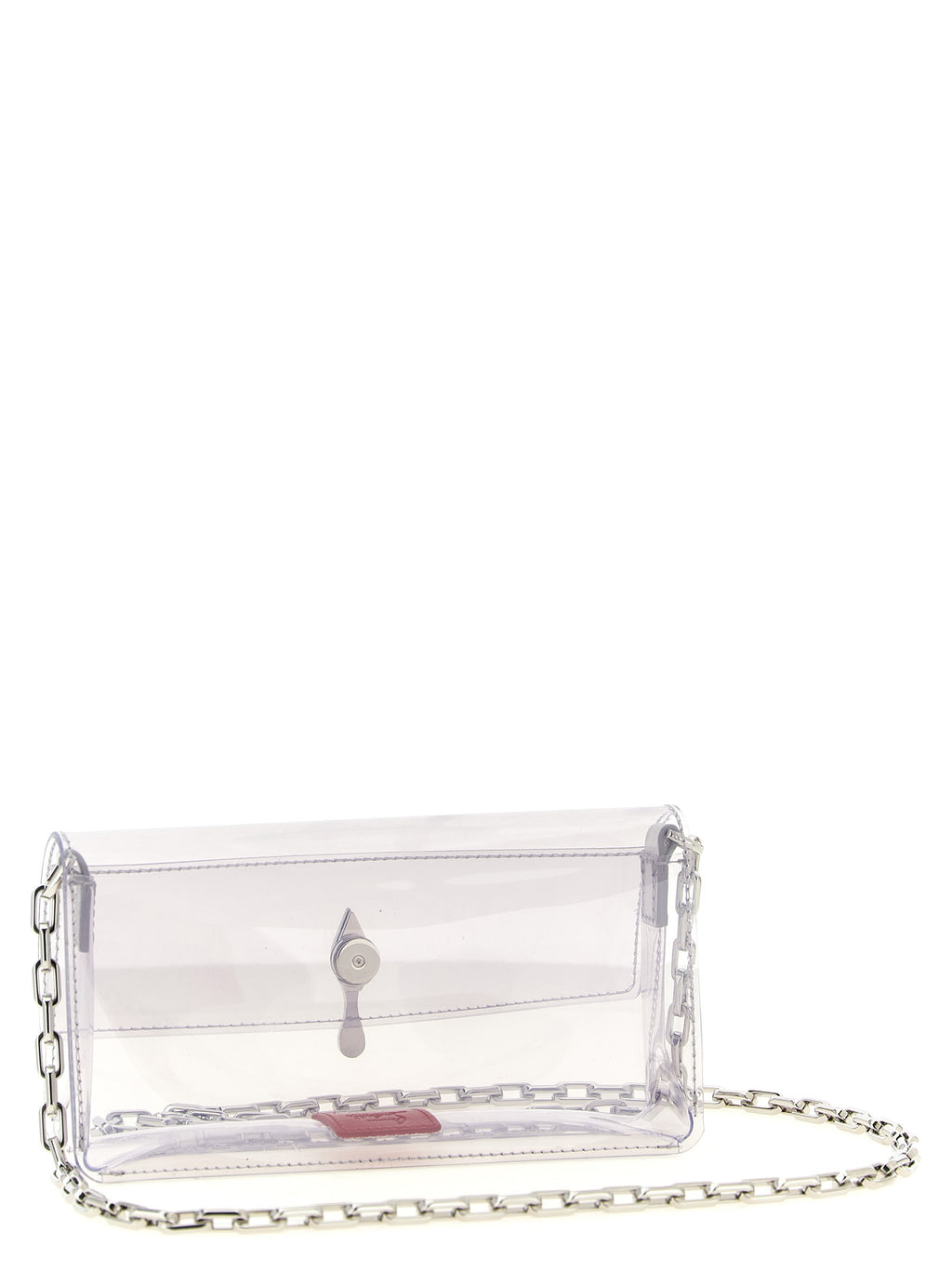 Christian Louboutin Silberne PVC Clutch Tasche