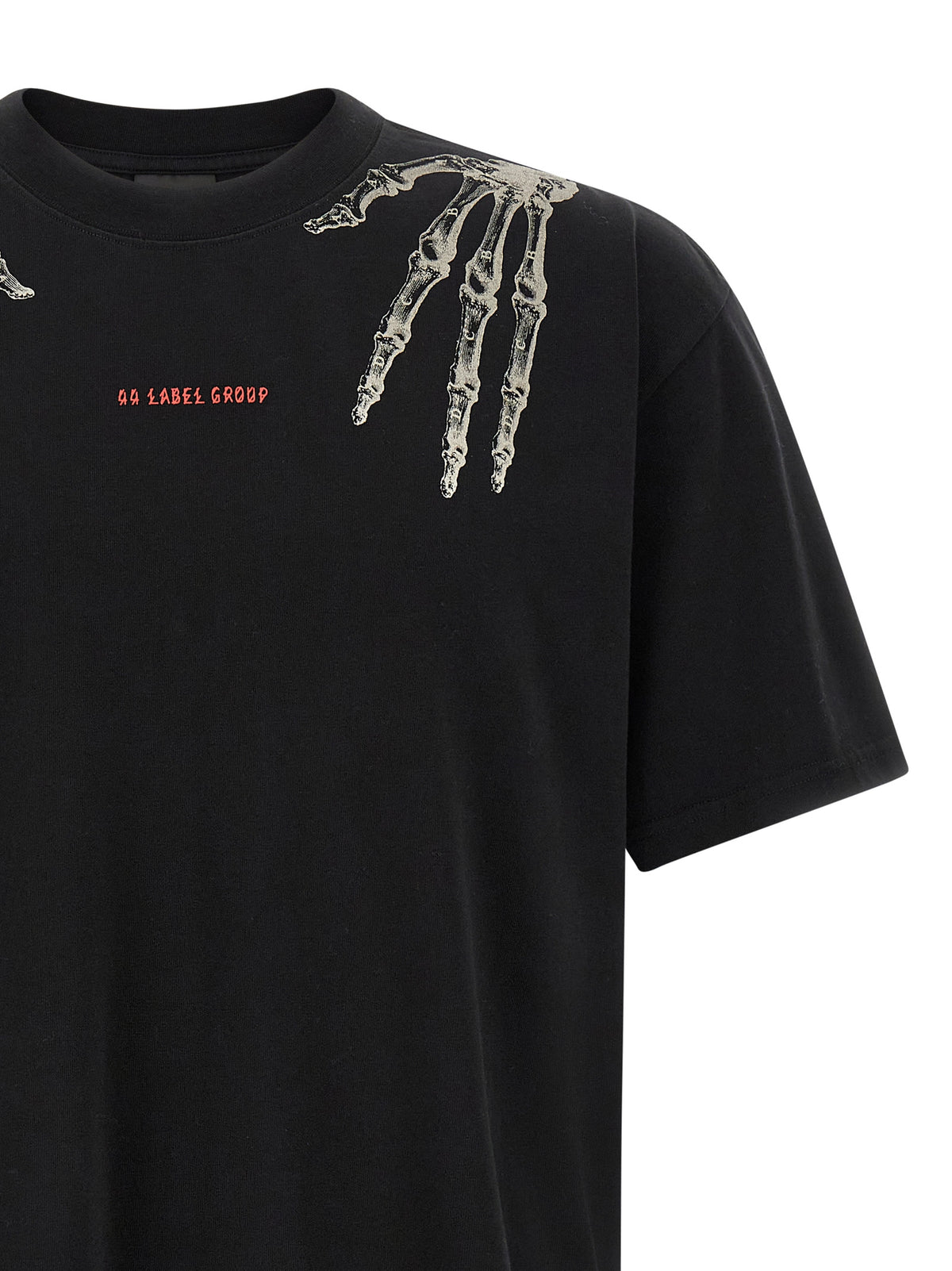 44 Label Group Schwarzes Baumwoll-T-Shirt