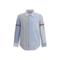 Thom Browne Blaues Baumwollhemd mit Muster
