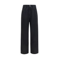 MM6 Schwarze Baumwolljeans im Relaxed Fit