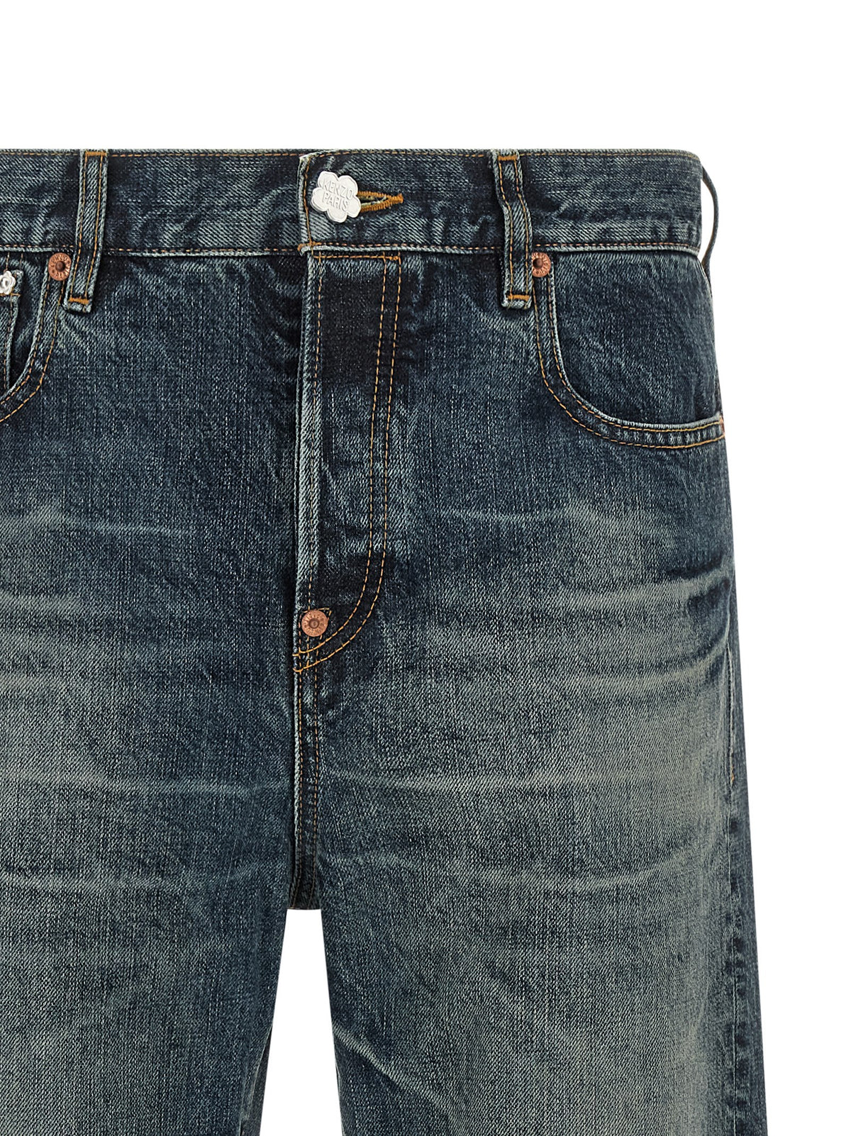 Kenzo Blaue Jeans aus Baumwolle im geraden Schnitt