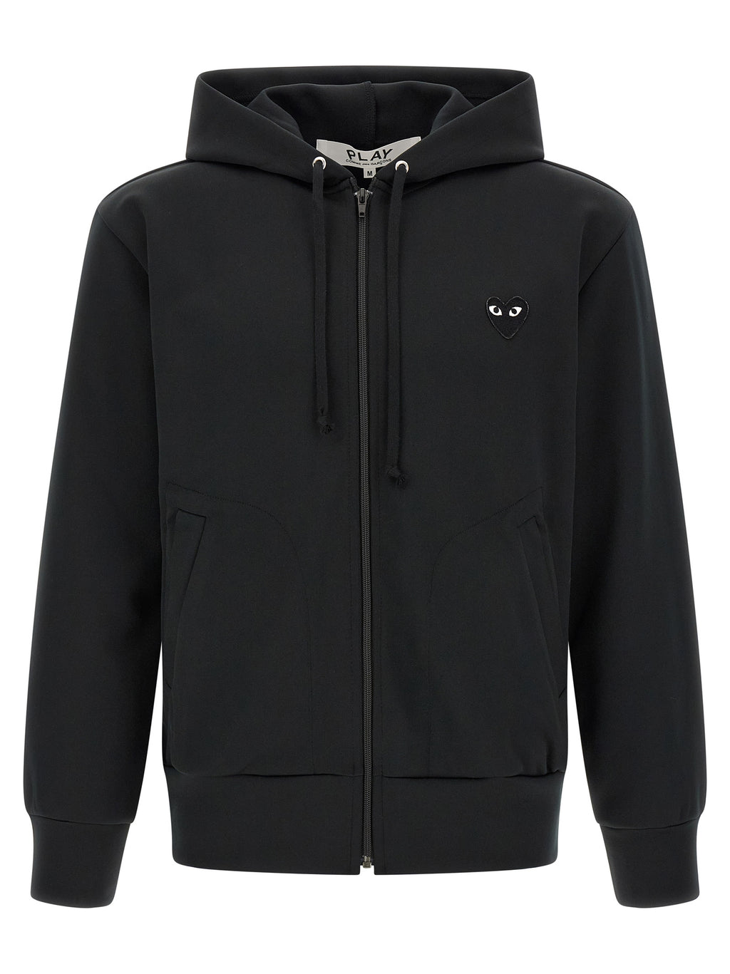 Comme Des Garçons Play Schwarzer Cardigan aus Polyester