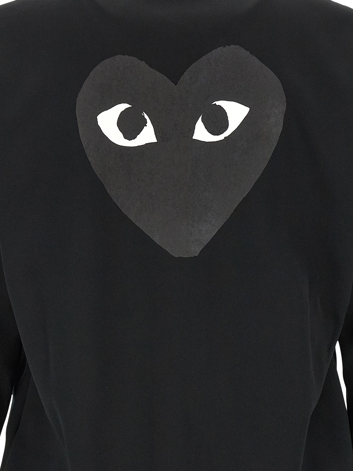 Comme Des Garçons Play Schwarzer Cardigan aus Polyester