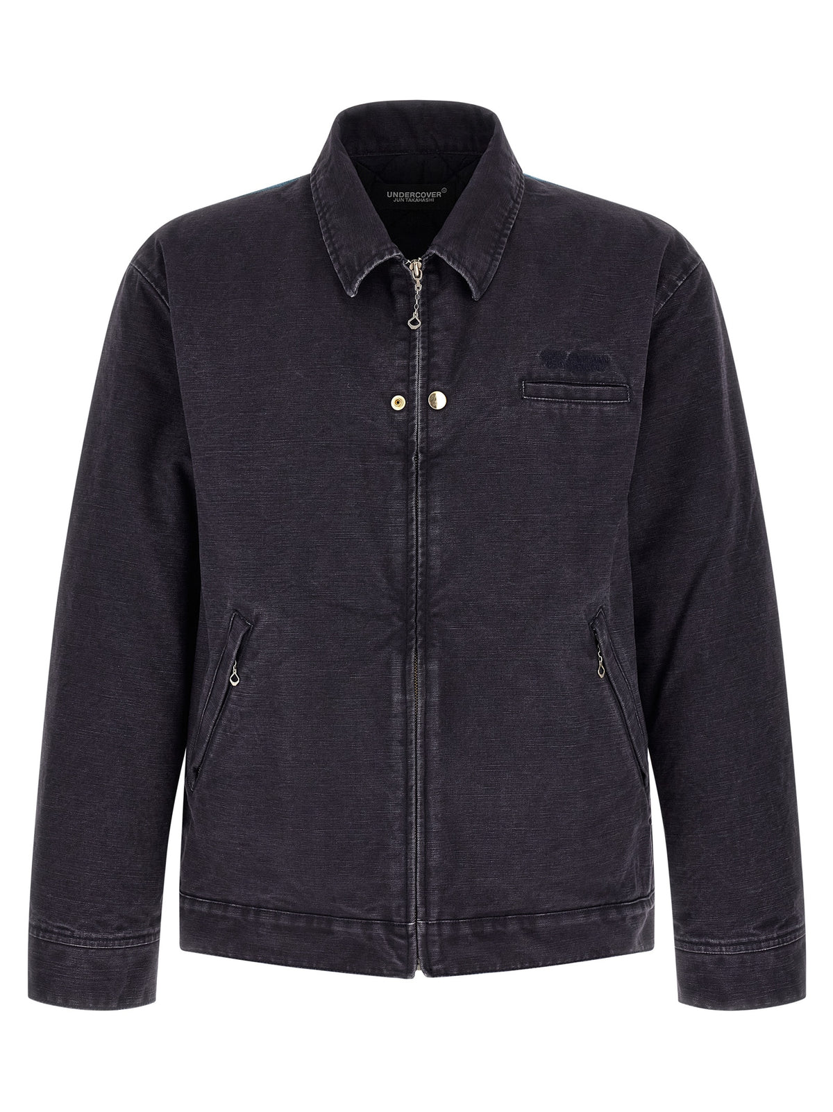 Undercover Blaue Baumwolljacke in voller Länge