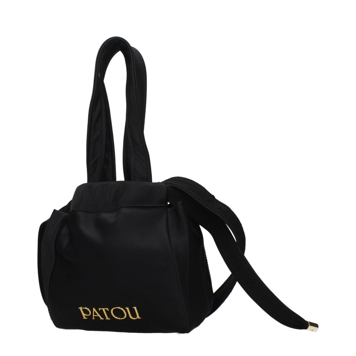 Patou Schwarze Stoffhandtasche