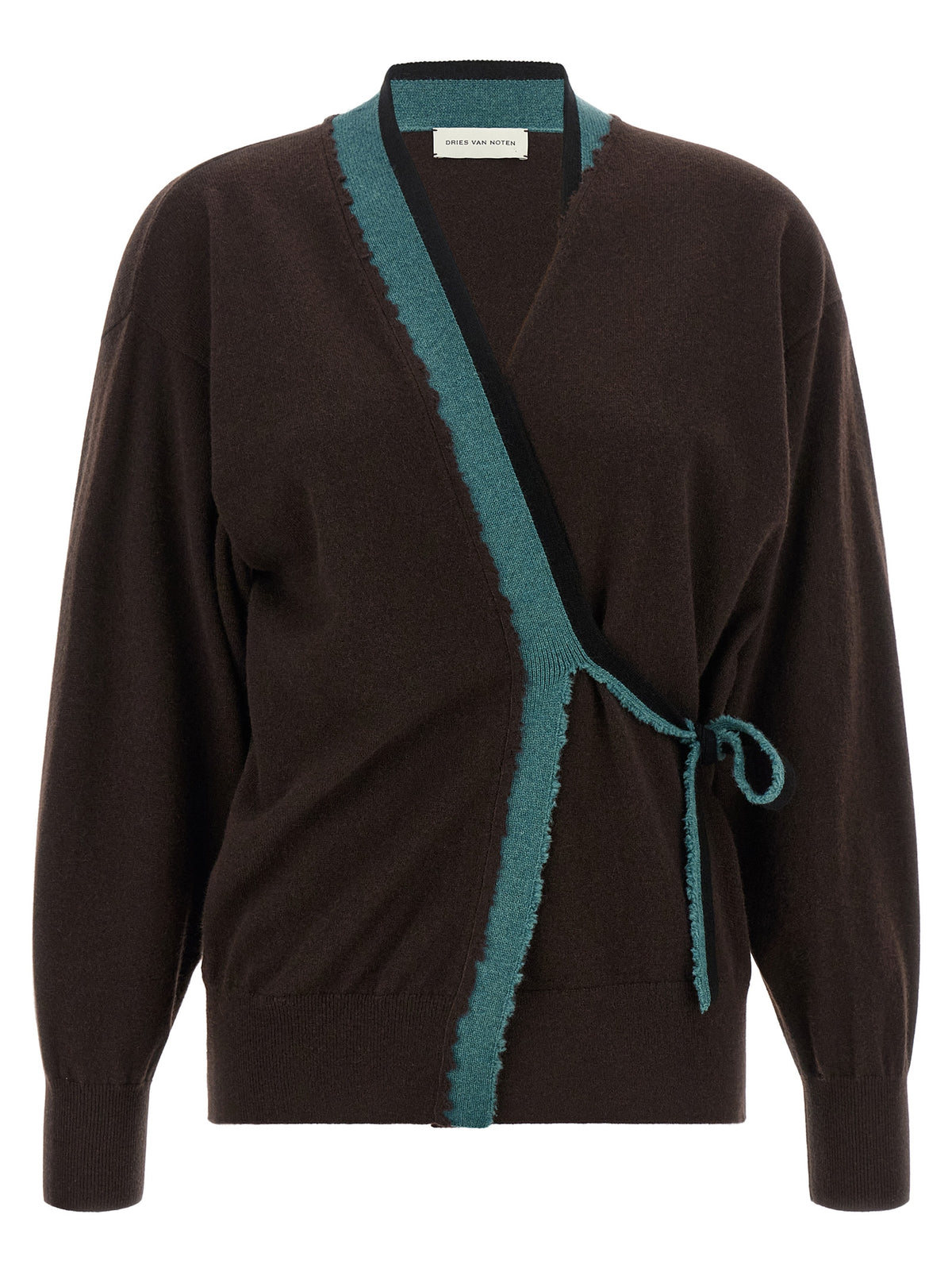 Dries Van Noten Brauner Kaschmir-Strickjacke