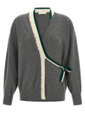 Dries Van Noten Grauer Kaschmir-Strickjacke