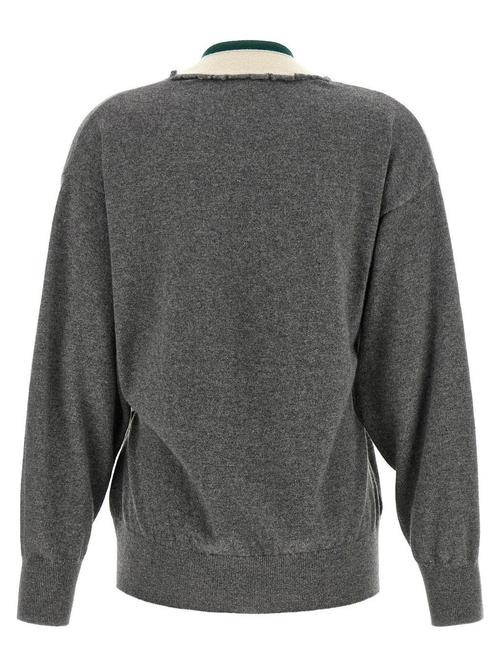 Dries Van Noten Grauer Kaschmir-Strickjacke