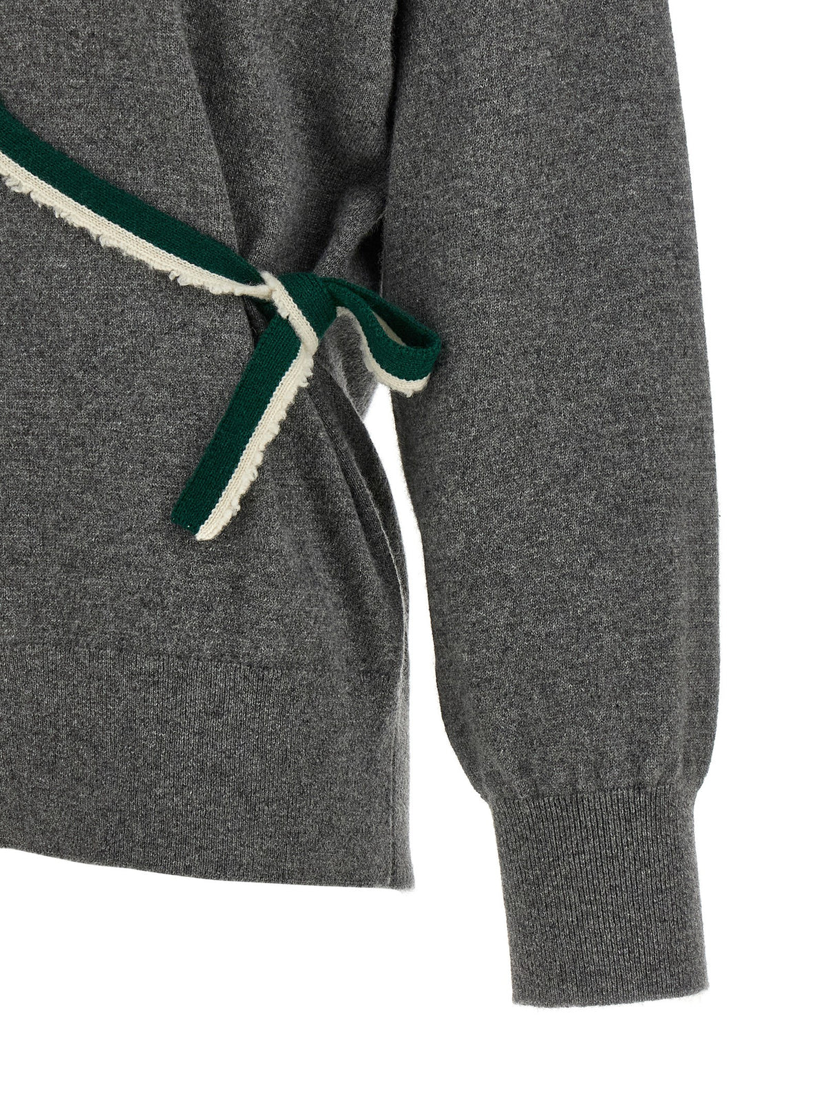 Dries Van Noten Grauer Kaschmir-Strickjacke