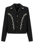 Amiri Schwarze Polyester-Jacke in voller Länge
