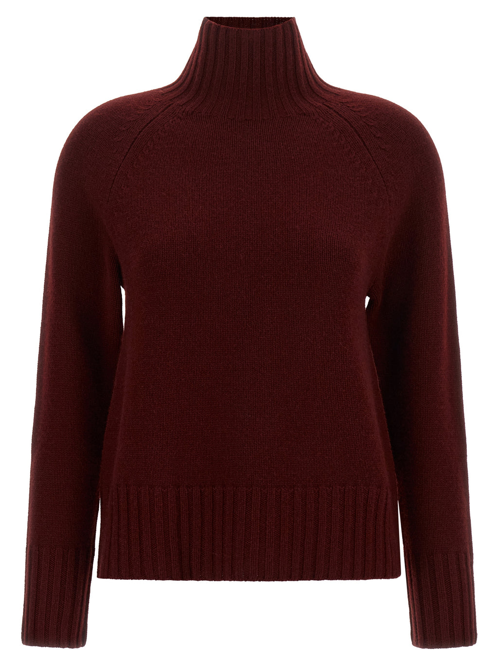 'S Max Mara Bordeaux Woll-Strickjacke