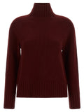 'S Max Mara Bordeaux Woll-Strickjacke