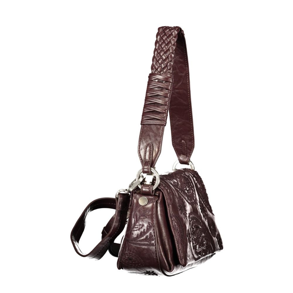 Desigual Braune Handtasche aus Polyethylen