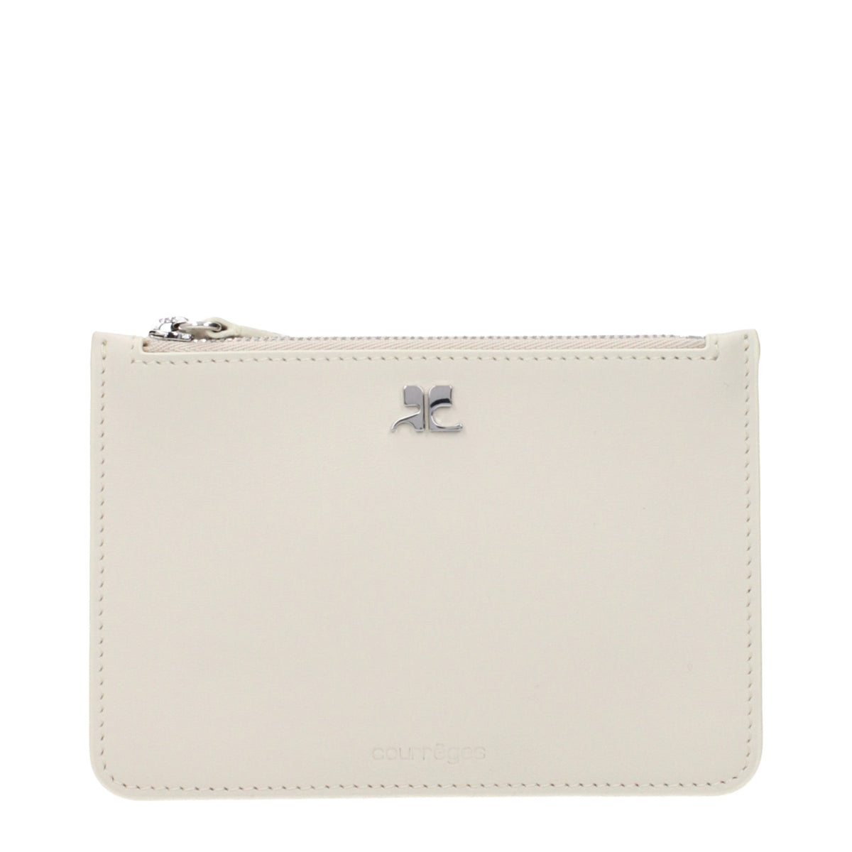 Courrèges Beige Leder Portemonnaie