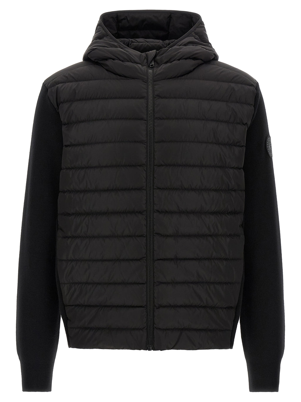 Canada Goose Schwarze Wolljacke in voller Länge