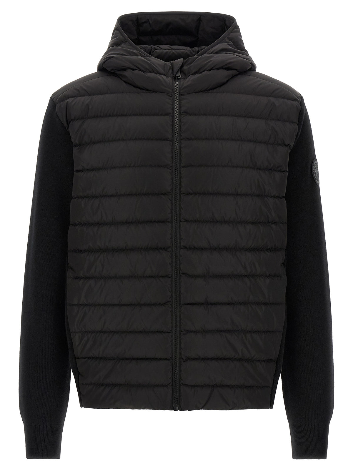 Canada Goose Schwarze Wolljacke in voller Länge