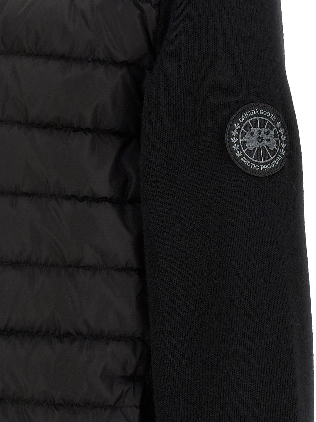 Canada Goose Schwarze Wolljacke in voller Länge