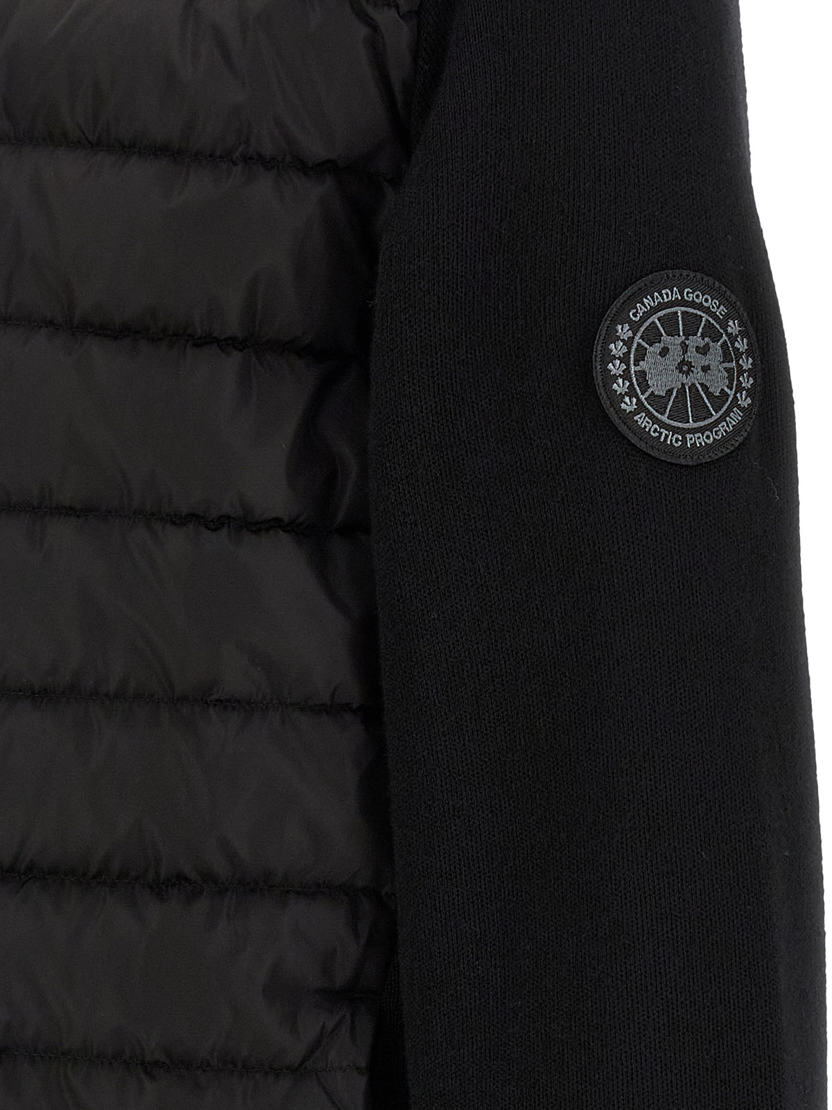 Canada Goose Schwarze Wolljacke in voller Länge