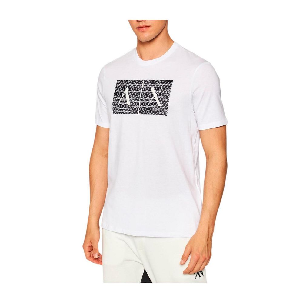 Armani Exchange Weißes Baumwoll-T-Shirt