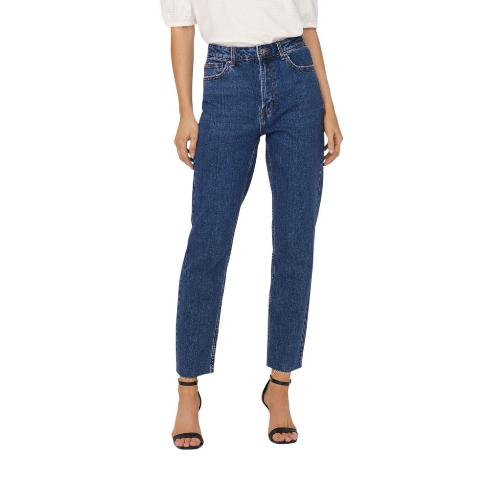 Only Blaue Baumwoll-Mom-Jeans