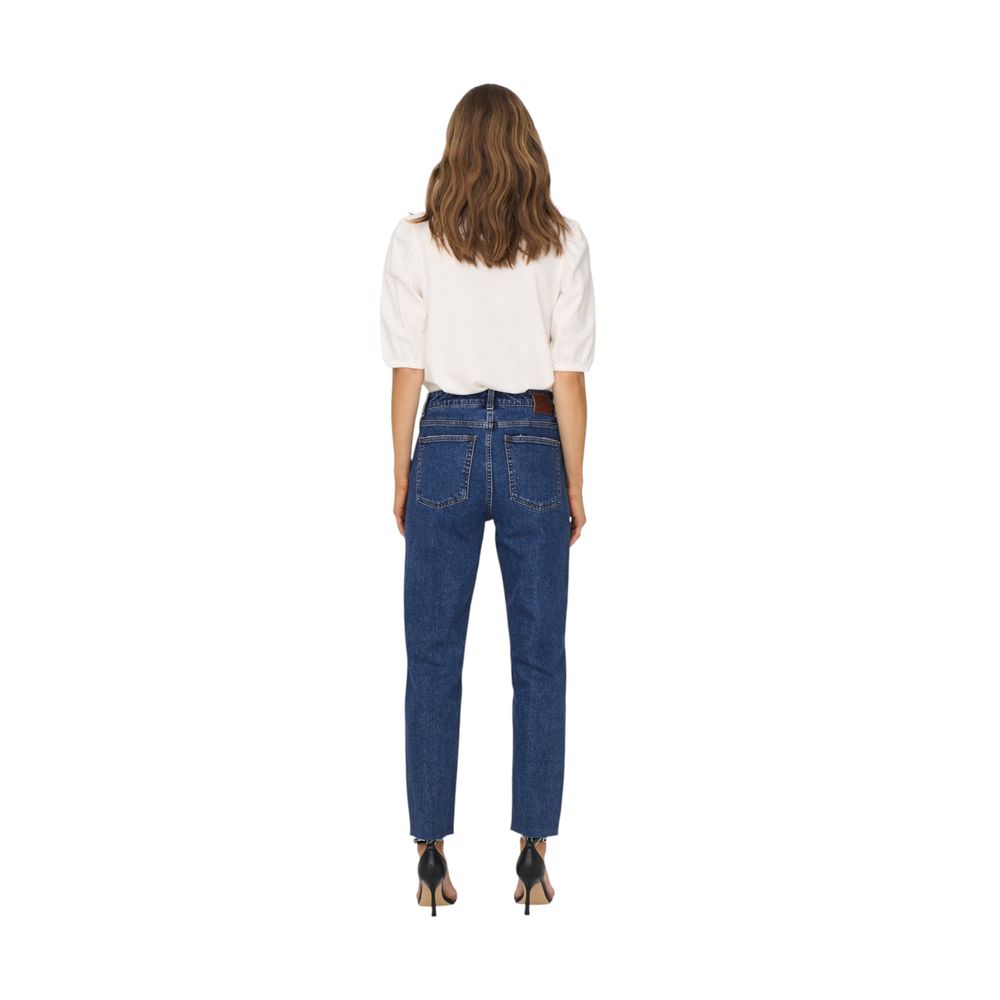 Only Blaue Baumwoll-Mom-Jeans