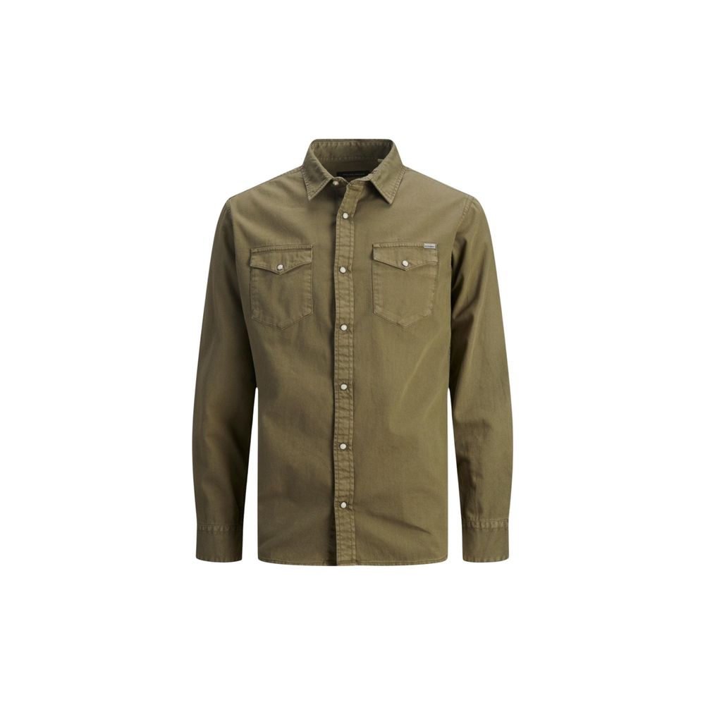 Jack Jones Grünes Denim-Hemd