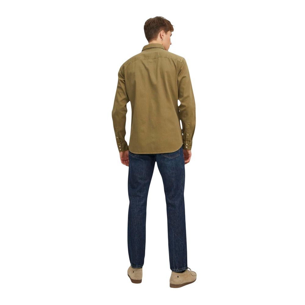 Jack Jones Grünes Denim-Hemd