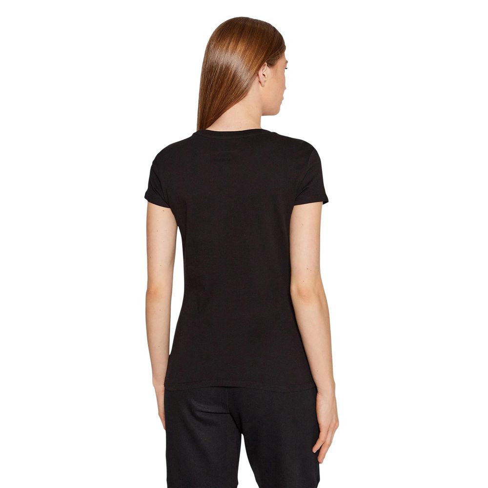 Armani Exchange Schwarzes Baumwoll-T-Shirt
