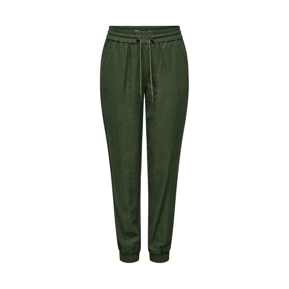 Only Grüne Viskose-Hose im Casual-Look