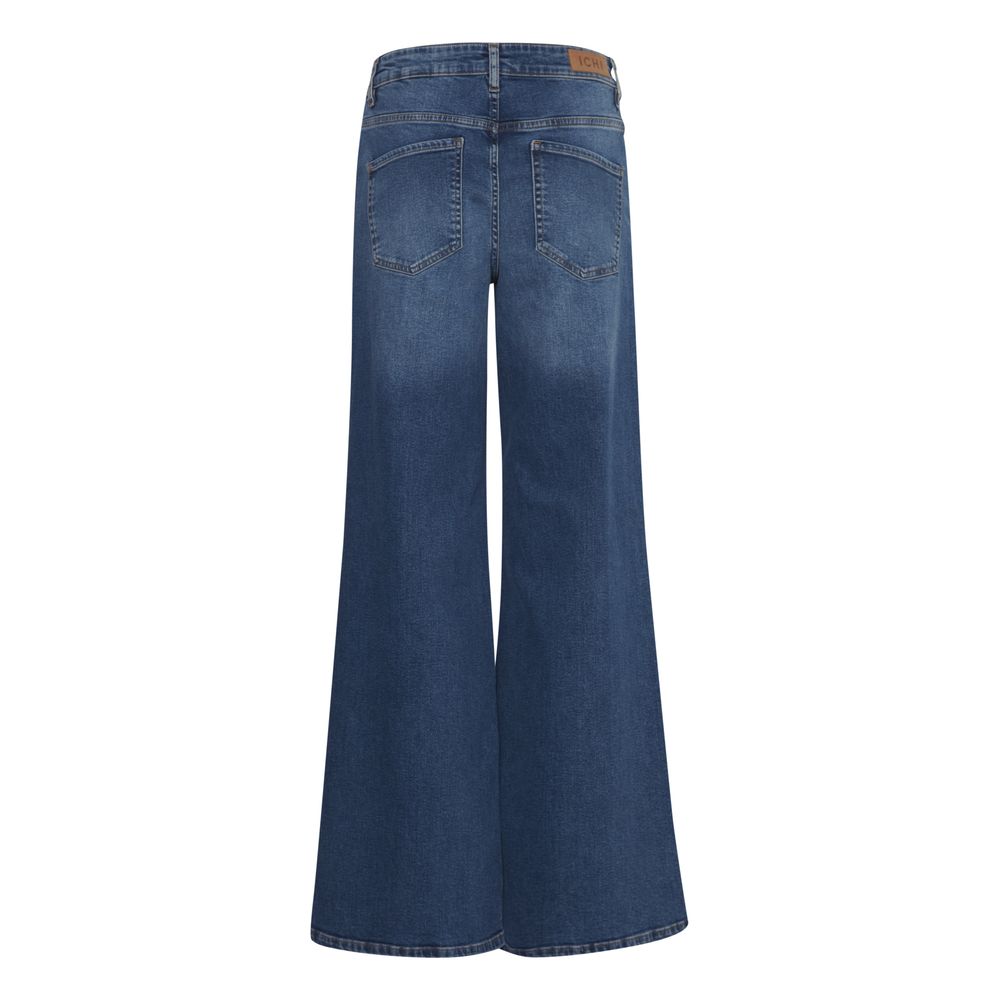 ICHI Blaue Bootcut-Jeans aus Baumwolle