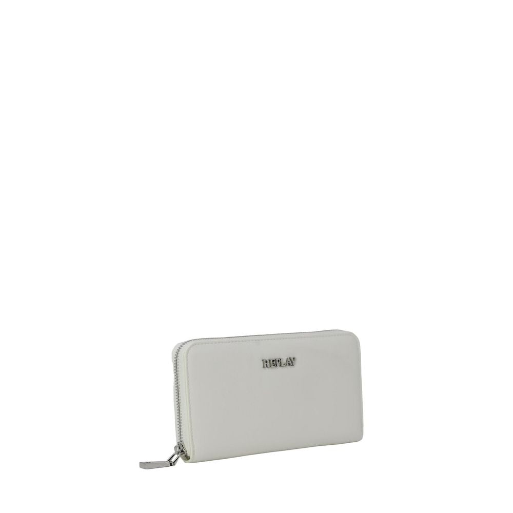 Replay Weiße Brieftasche aus Polyurethan