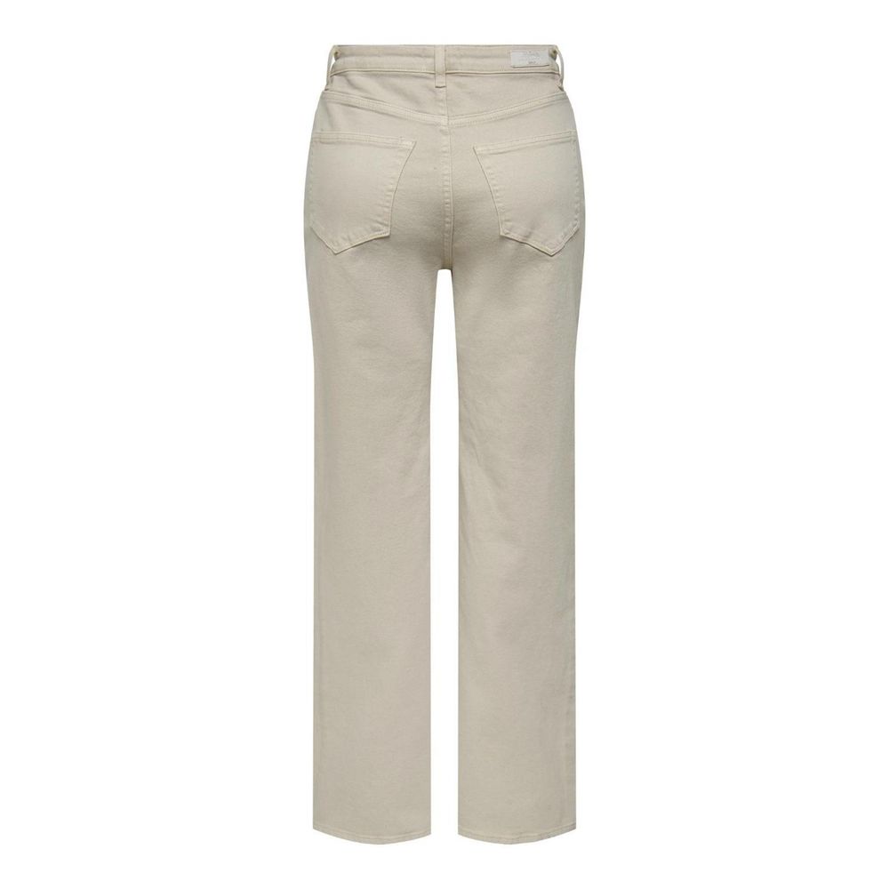 Only Beige Baumwoll Jeans im Relaxed Fit