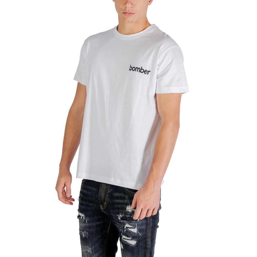 The Bomber Weiße Baumwoll-Sportbekleidung