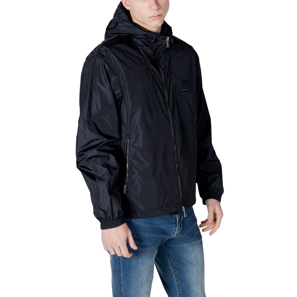 Armani Exchange Blaue Shell-Jacke aus Polyamid