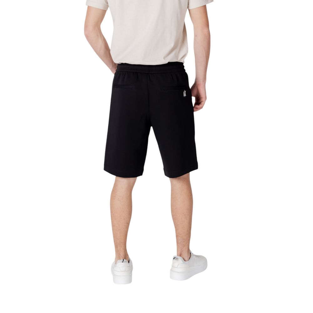 Armani Exchange Schwarze Baumwoll-Bermudashorts