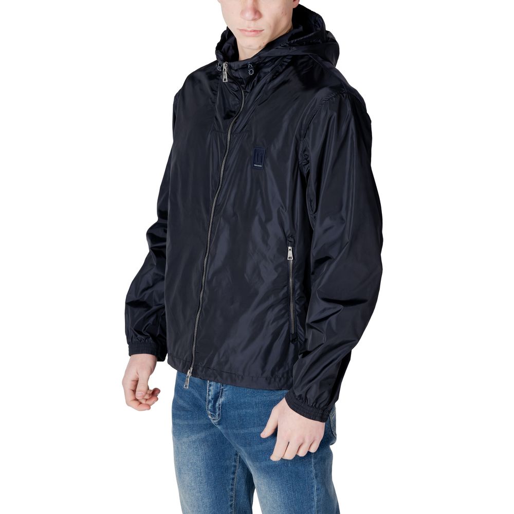 Armani Exchange Blaue Shell-Jacke aus Polyamid