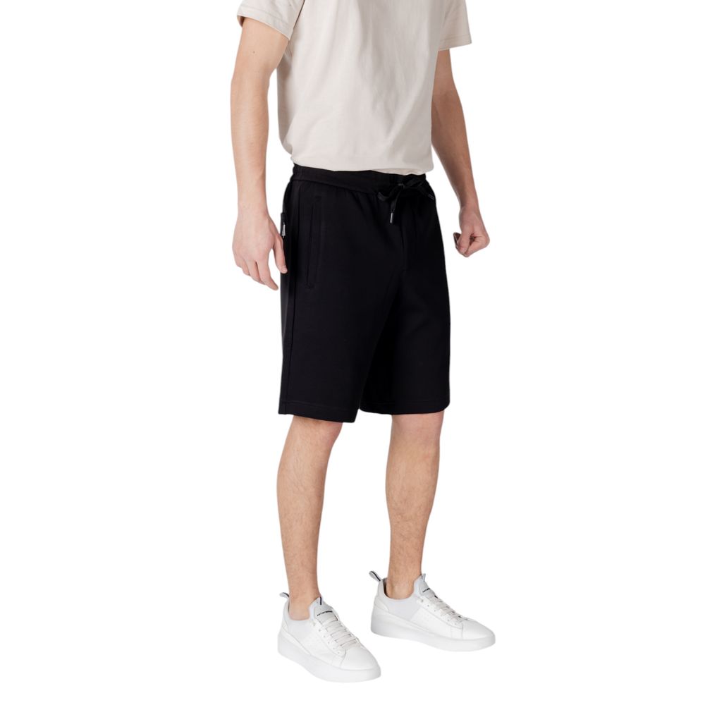 Armani Exchange Schwarze Baumwoll-Bermudashorts