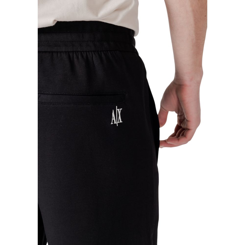 Armani Exchange Schwarze Baumwoll-Bermudashorts