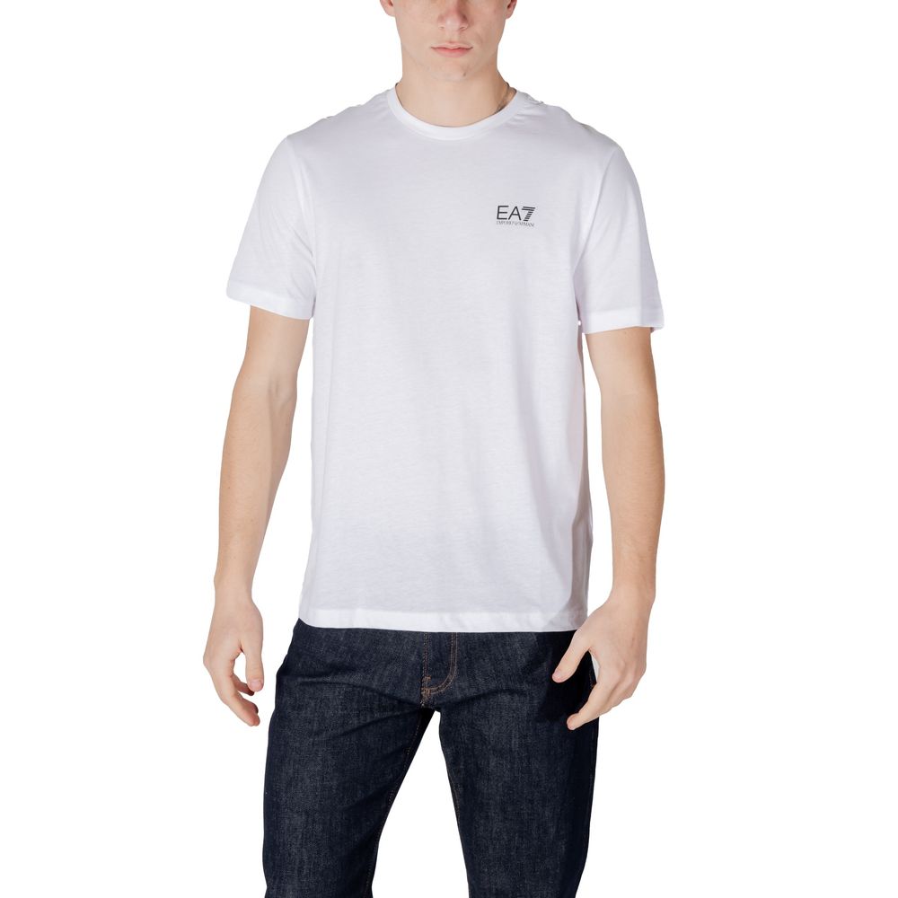 EA7 Emporio Armani Baumwoll-T-Shirt in Schwarz und Weiß