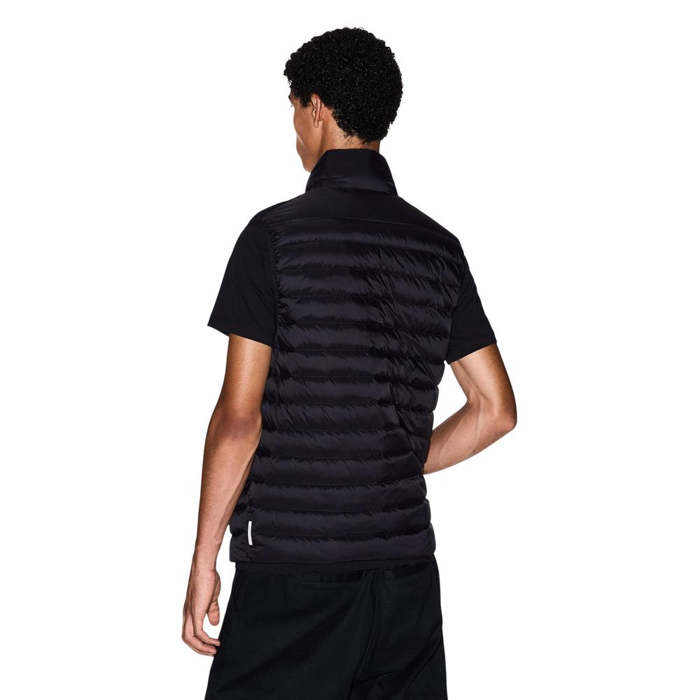 Armani Exchange Schwarze ärmellose Jacke aus Polyamid
