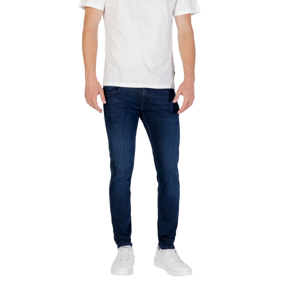 Replay Blaue Baumwoll-Skinny-Jeans